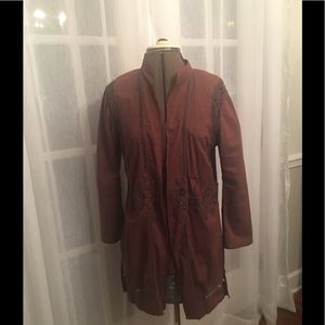 Brown T shirt & Cover Blouse